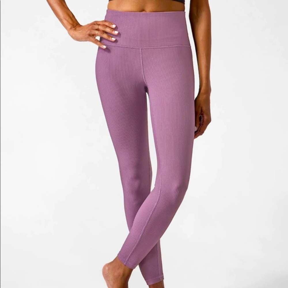 Athleta Elation Rib Tight, SP, Dark Sky Violet